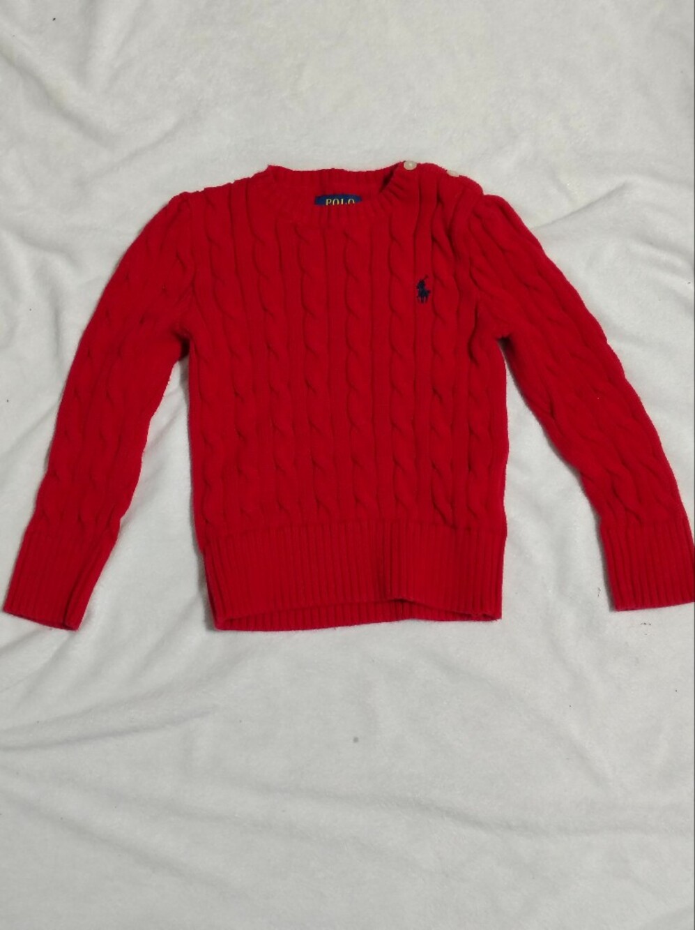 Polo by Ralph Lauren Red Knit Cardigan with Buttons